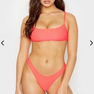 NEW Frankie’s neon coral bikini set